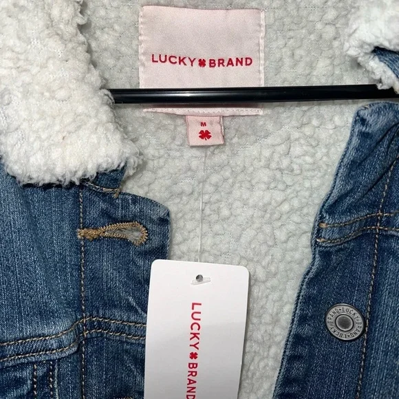 NWT Lucky Brand Fleece Lined Denim Jacket - Picture 2 of 8